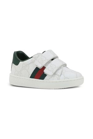 sneakers in pelle bianco GUCCI KIDS | 463088FAEG69048